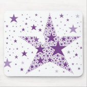 Grote ster gemaakt van kleine sterren in Violet Pa Muismat (Voorkant)