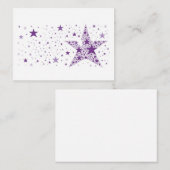 Grote ster gemaakt van kleine sterren in Violet Pa Notitiekaartje (Voorkant / Achterkant)