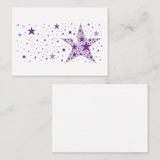 Grote ster gemaakt van kleine sterren in Violet Pa Notitiekaartje (Voorkant / Achterkant)