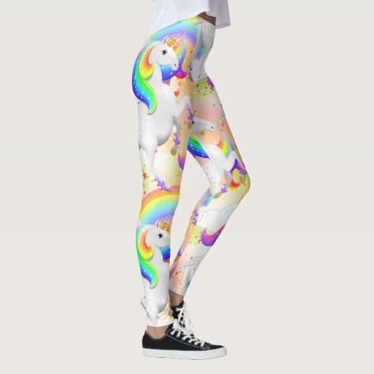 Grote Sterren Regenboog Eenhoorn Prinses van het B Leggings (Rechts)