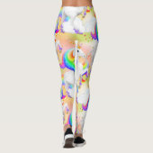 Grote Sterren Regenboog Eenhoorn Prinses van het B Leggings (Achterkant)