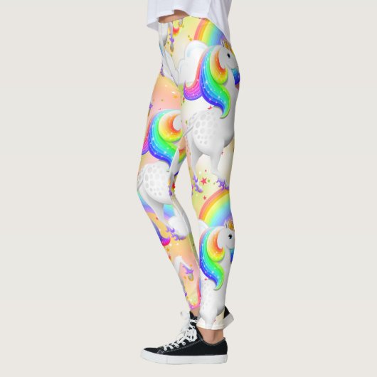 Grote Sterren Regenboog Eenhoorn Prinses van het B Leggings (Links)