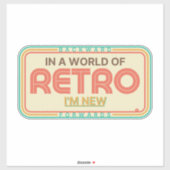 Grote Sticker Retro-Bord (Vel)