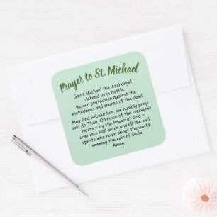 Grote stickers bidden tot St. Michael de Archangel