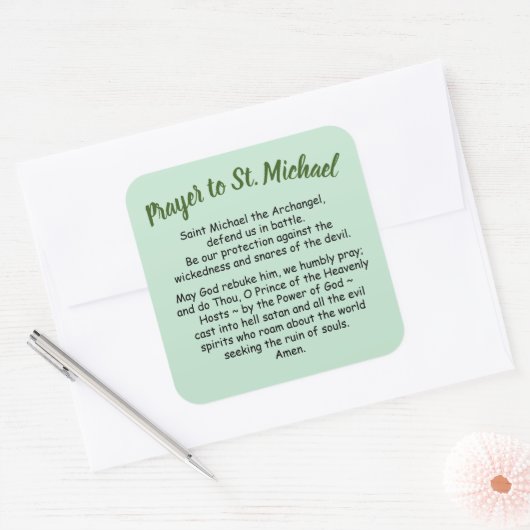 Grote stickers bidden tot St. Michael de Archangel (Envelop)