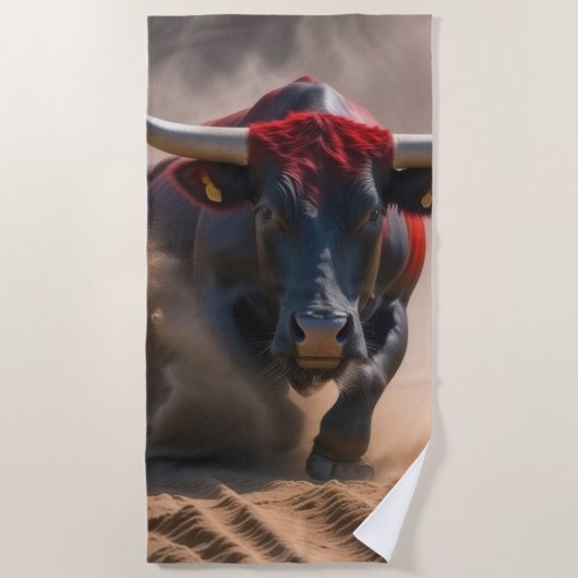 grote stier strandlaken (Voorkant)