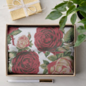 Grote  stijl Floral Red en Roze Roze Roze Tissuepapier (Geschenk)
