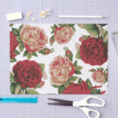 Grote  stijl Floral Red en Roze Roze Roze Tissuepapier (Craft)