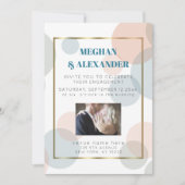 Grote Stippen Confetti Fotolijstje voor Verloving Kaart (Voorkant)