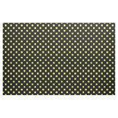 Grote Stippen - Geel op Zwarte Stof (Fat Quarter)