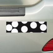 Grote Stippen in zwart-wit. Bumpersticker (Op auto)