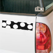 Grote Stippen in zwart-wit. Bumpersticker (Op Truck)