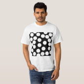 Grote Stippen in zwart-wit. T-shirt (Voorkant volledig)