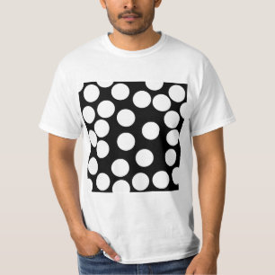 Grote Stippen in zwart-wit. T-shirt