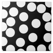 Grote Stippen in zwart-wit. Tegeltje (Voorkant)