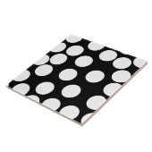 Grote Stippen in zwart-wit. Tegeltje (Zijkant)