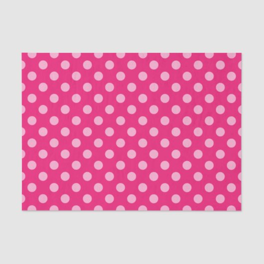 Grote Stippen met retro, Fuchsia en Pastel Roze Tissuepapier (Voorkant)