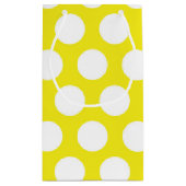 Grote Stippen op geel design Klein Cadeauzakje (Achterkant)