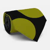 Grote Stippen op zwarte achtergrond Stropdas (Opgerold)