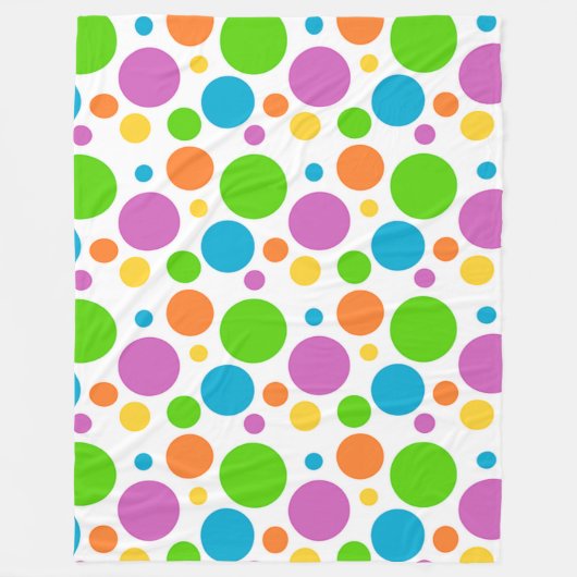 Grote Stippen Polka Dots Fleece Blanket Deken (Voorkant)