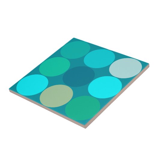 Grote Stippen uit de middeleeuwen, Turquoise, Aqua Tegeltje (Zijkant)