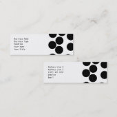 Grote Stippen. Zwart-wit patroon. Mini Visitekaartje (Voorkant / Achterkant)