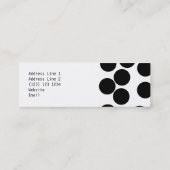 Grote Stippen. Zwart-wit patroon. Mini Visitekaartje (Achterkant)