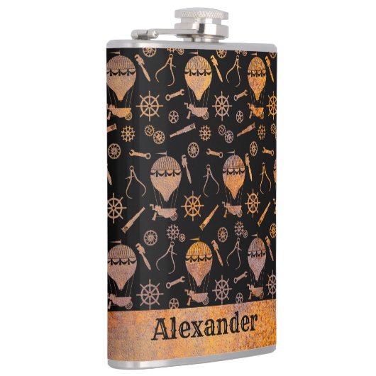 Grote stoampunk rosterballonnen Thema Aangepaste n Heupfles (Rechts)