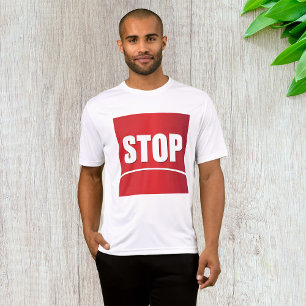 Grote stop teken Mannen actieve T-shirt