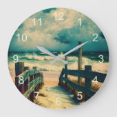 Grote  strand Kastenkast Grote Klok (Voorkant)