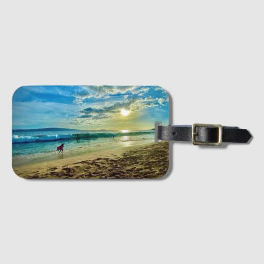 Grote Strand Maui Makena Bagage Label (Voorkant (horizontaal))