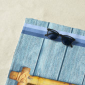 Grote strandhanddoek Custom Name Beach House Strandlaken (In situ)