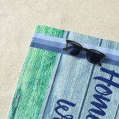 Grote strandhanddoek Waves Driftwood Beach Strandlaken (In situ)