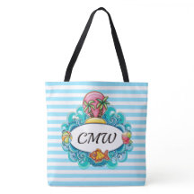 Grote strandtas - gestreept rugzak