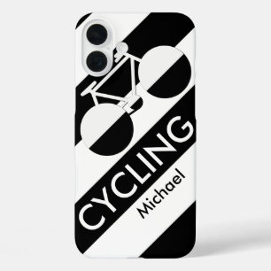 grote strepen & grafisch-fiets iPhone 16 plus hoesje