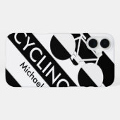 grote strepen & grafisch-fiets iPhone hoesje (Achterkant horizontaal)
