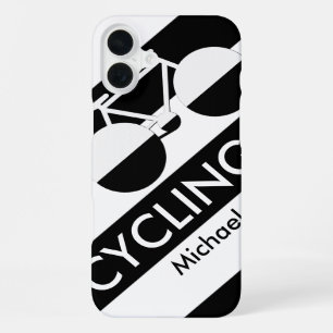 grote strepen & grafisch-fiets iPhone 16 plus hoesje