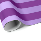Grote strepen lijnen Plum Paarse Metallic Violet Cadeaupapier (Rol Hoek)