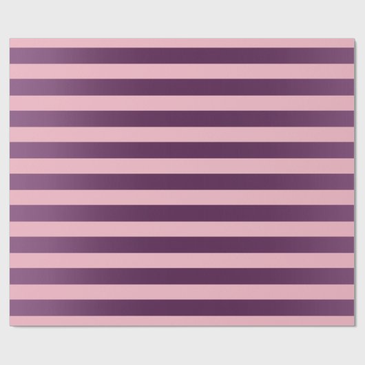Grote strepen roze Paars Violet Roze Cadeaupapier (Vlak)
