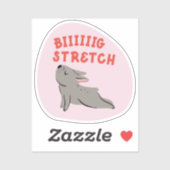 Grote stretch schattig geïllustreerde Franse bulld Sticker (Vel)