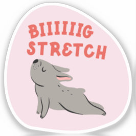 Grote stretch schattig geïllustreerde Franse bulld Sticker