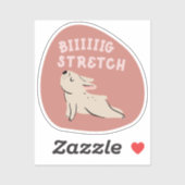 Grote stretch schattige geïllustreerde Franse bull Sticker (Vel)