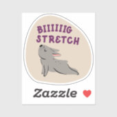 Grote stretch schattige geïllustreerde Franse bull Sticker (Vel)