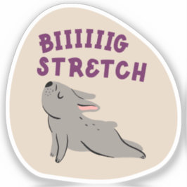 Grote stretch schattige geïllustreerde Franse bull Sticker