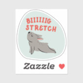 Grote stretch schattige geïllustreerde Franse bull Sticker (Vel)