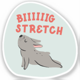 Grote stretch schattige geïllustreerde Franse bull Sticker