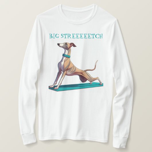 Grote stretch Whippet T-shirt (Design voorkant)