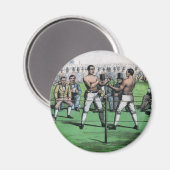 Grote strijd om het kampioenschap, vintage boksen magneet (Voorkant / Achterkant)