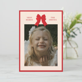 Grote Strik Plat Kerstkaart