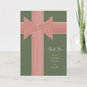 Grote strik van gestreepte lint kaart (Voorkant)